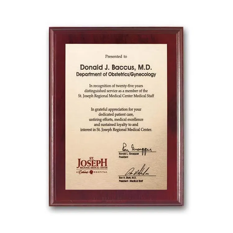 Metal-Etched Plaque with Colourfill #16
