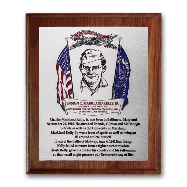 Metal-Etched Plaque with Colourfill #20