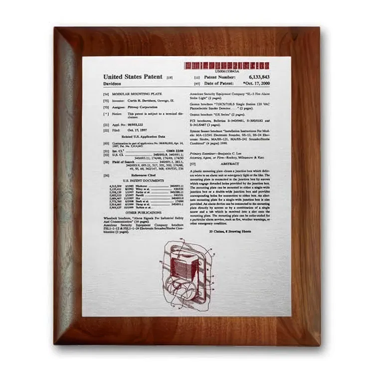 Metal-Etched Plaque with Colourfill #23