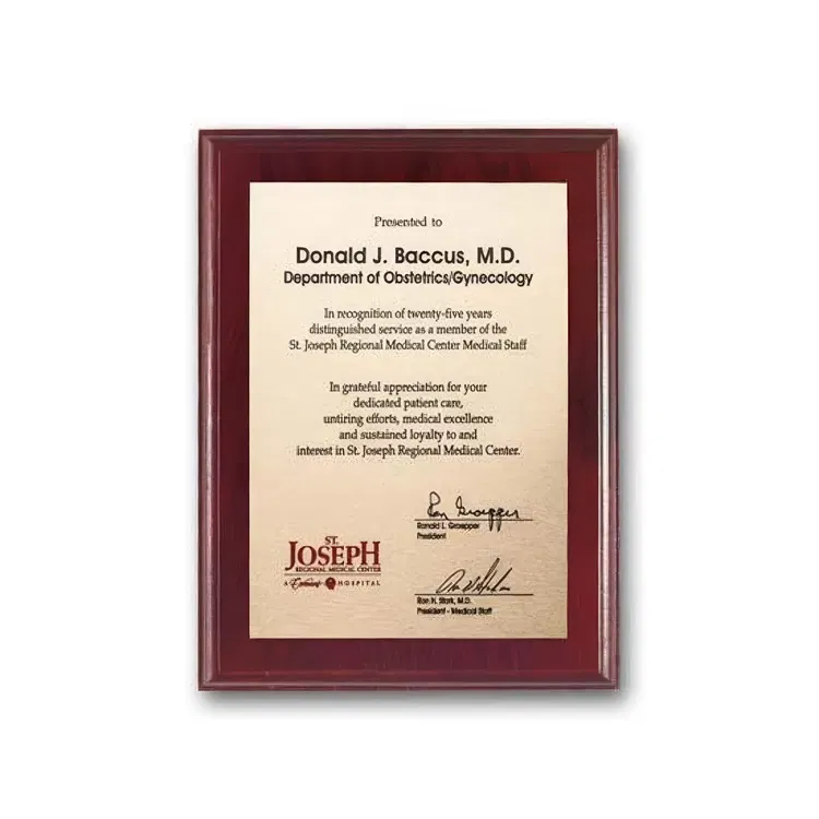 Metal-Etched Plaque with Colourfill #4