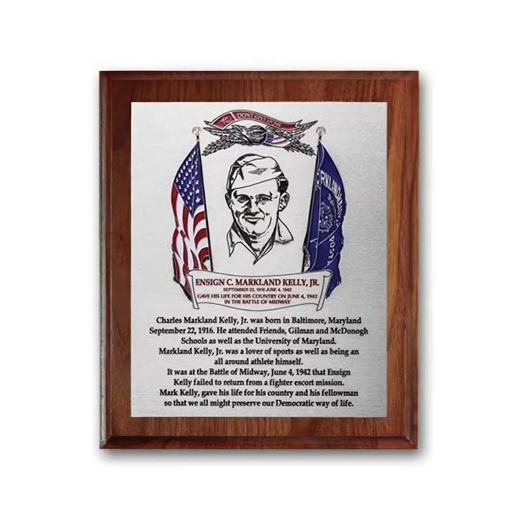 Metal-Etched Plaque with Colourfill #8