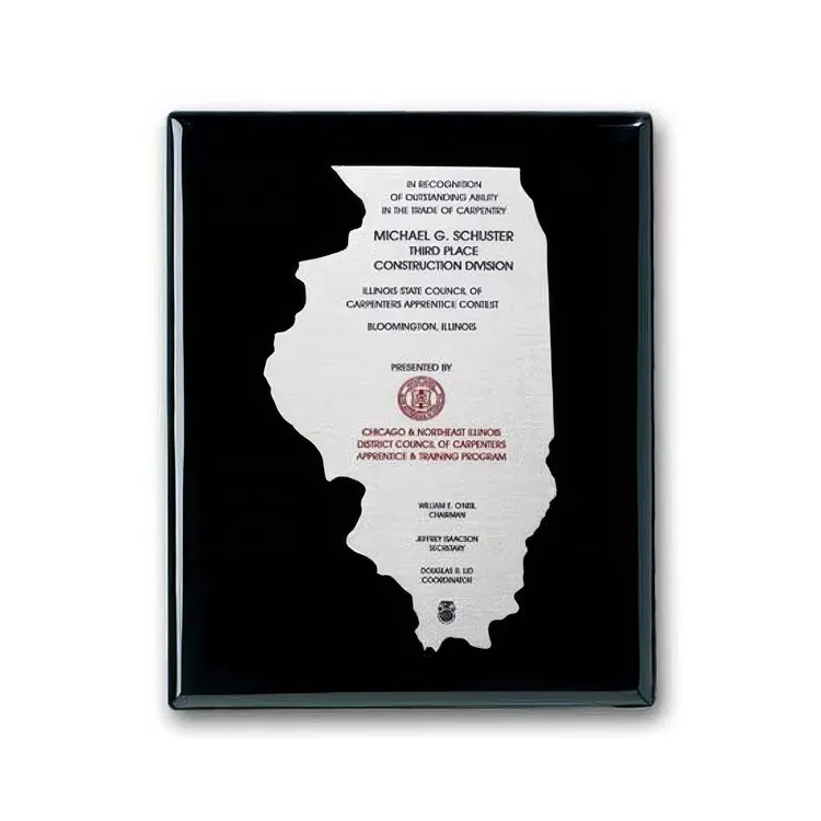 Metal-Etched Plaque with Colourfill #9