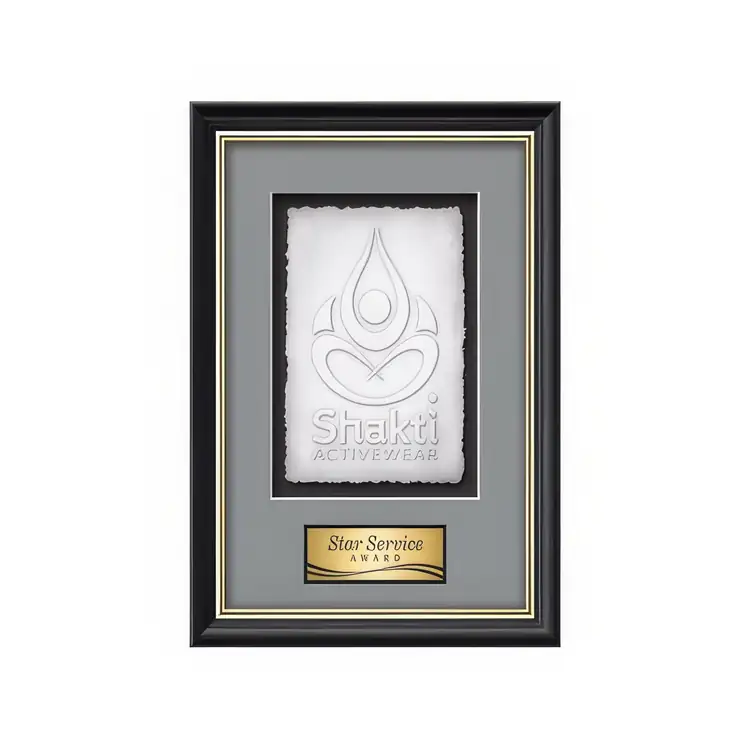 Waterleaf Baron Cast Paper Framed Award #5