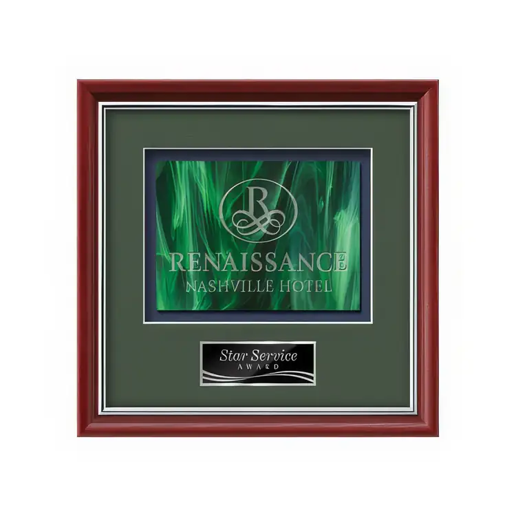 Waterleaf Baron Stained Glass Framed Award #16