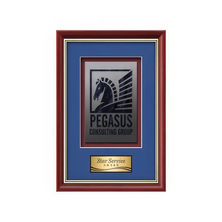 Waterleaf Baron Stained Glass Framed Award #2
