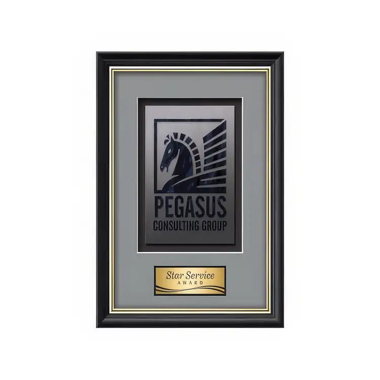 Waterleaf Baron Stained Glass Framed Award #6