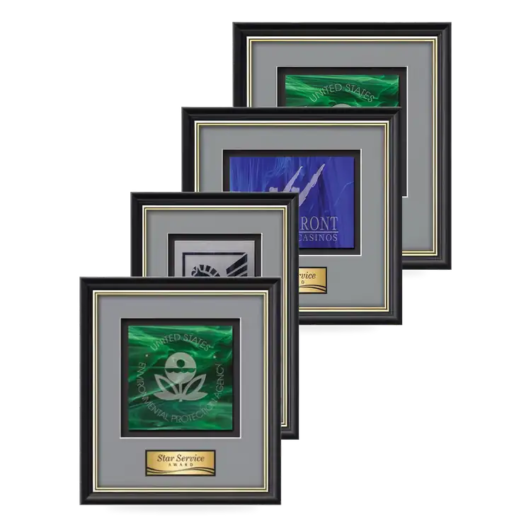 Waterleaf Baron Stained Glass Framed Award