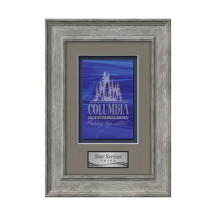 Waterleaf Calder Stained Glass Framed Award #6