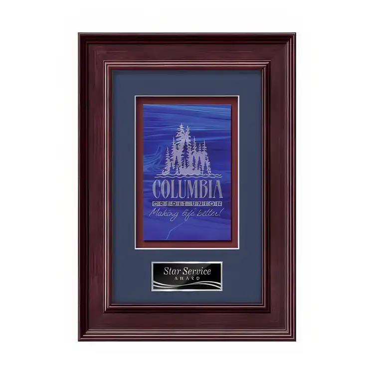 Waterleaf Calder Stained Glass Framed Award #9