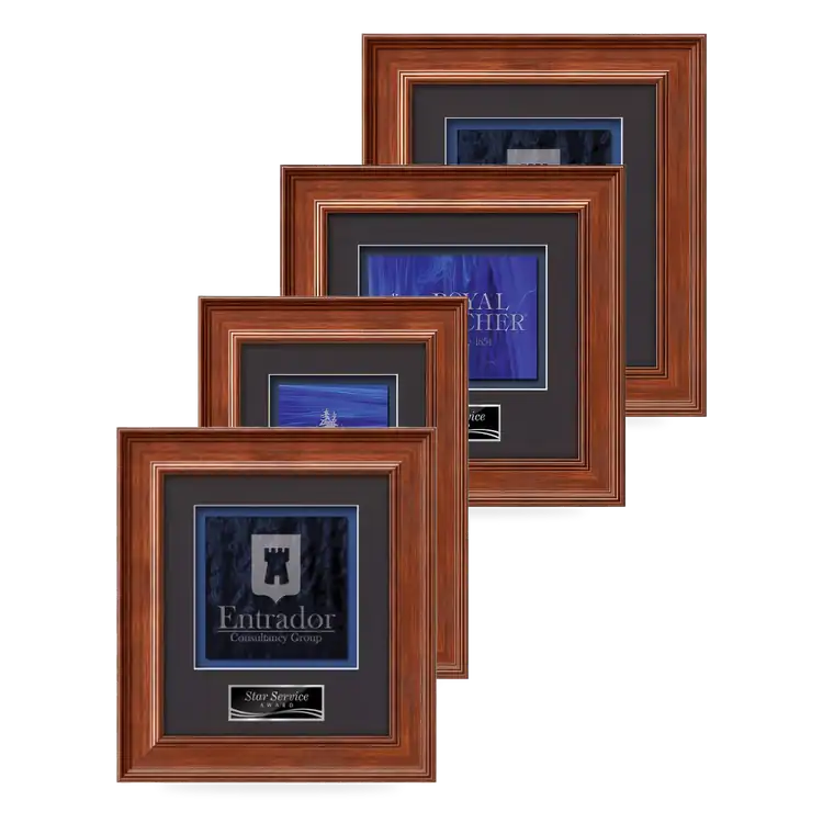 Waterleaf Calder Stained Glass Framed Award