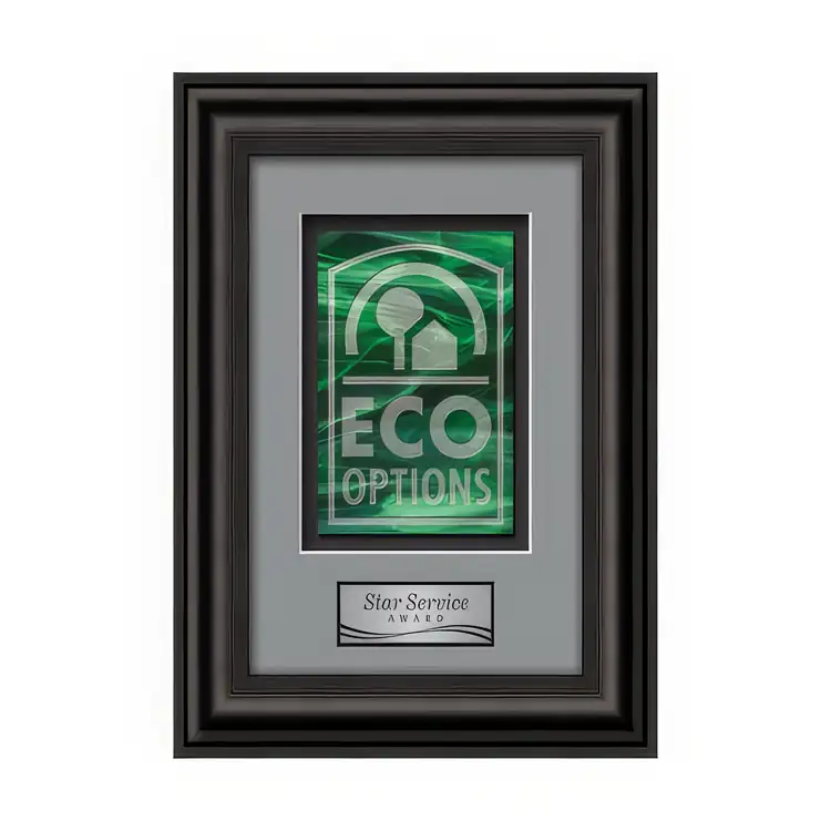 Waterleaf Cardoba Stained Glass Framed Award #2