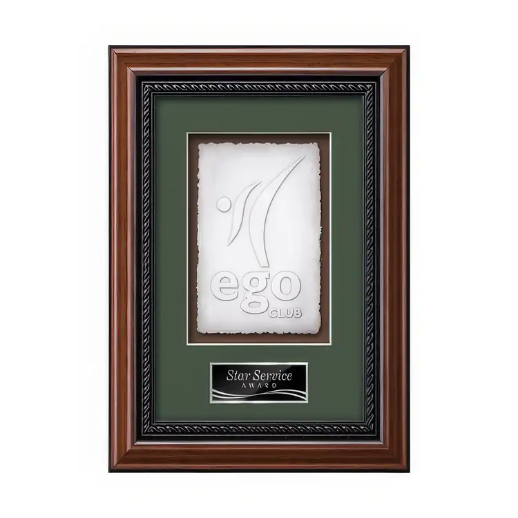 Waterleaf Deco Cast Paper Framed Award #2