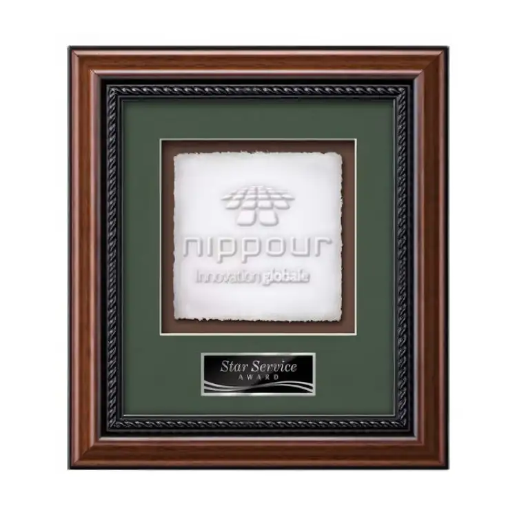 Waterleaf Deco Cast Paper Framed Award #3