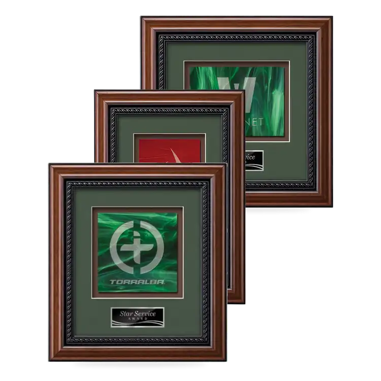 Waterleaf Deco Stained Glass Framed Award