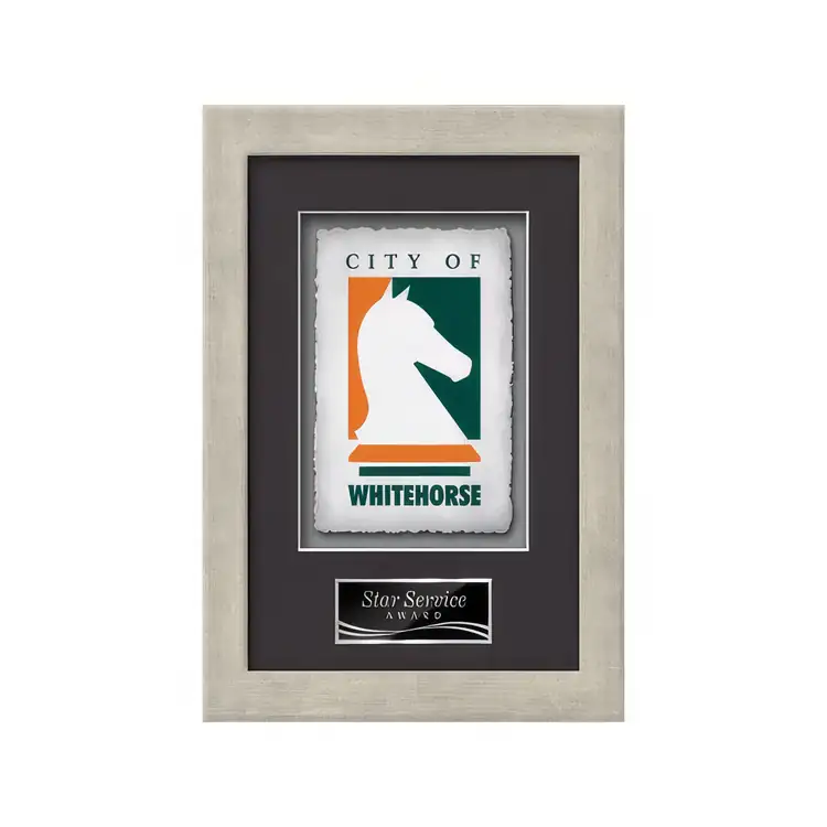 Waterleaf Eldridge Multicolor on Artisan Paper Framed Award #10