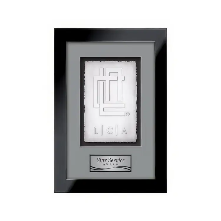 Waterleaf Eldridge Cast Paper Framed Award #11