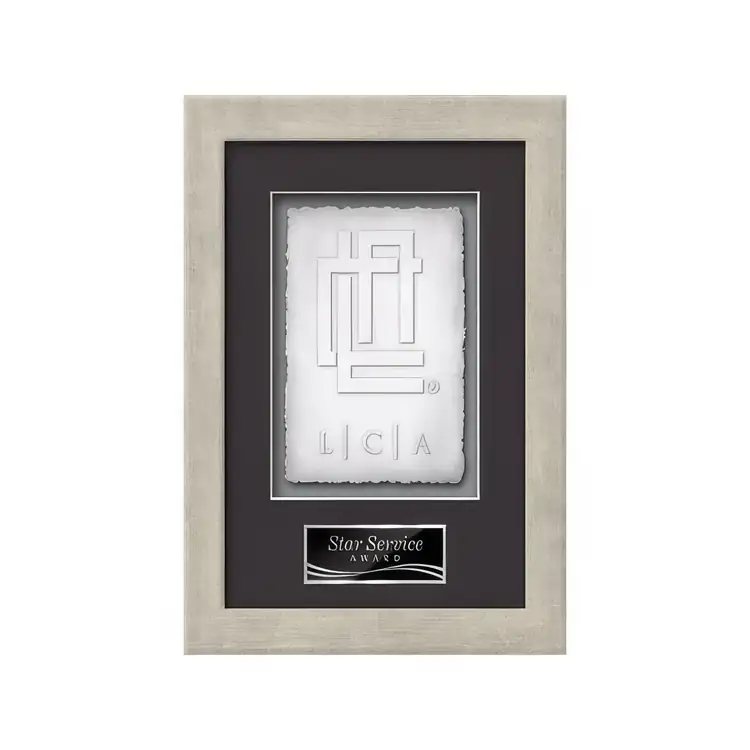 Waterleaf Eldridge Cast Paper Framed Award #14