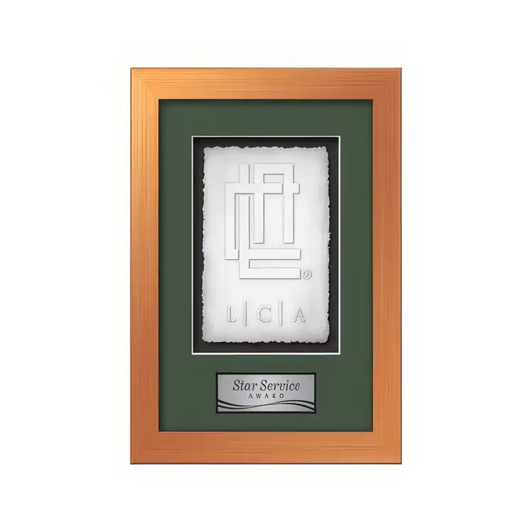 Waterleaf Eldridge Cast Paper Framed Award #17