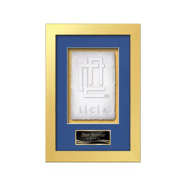 Waterleaf Eldridge Cast Paper Framed Award #20
