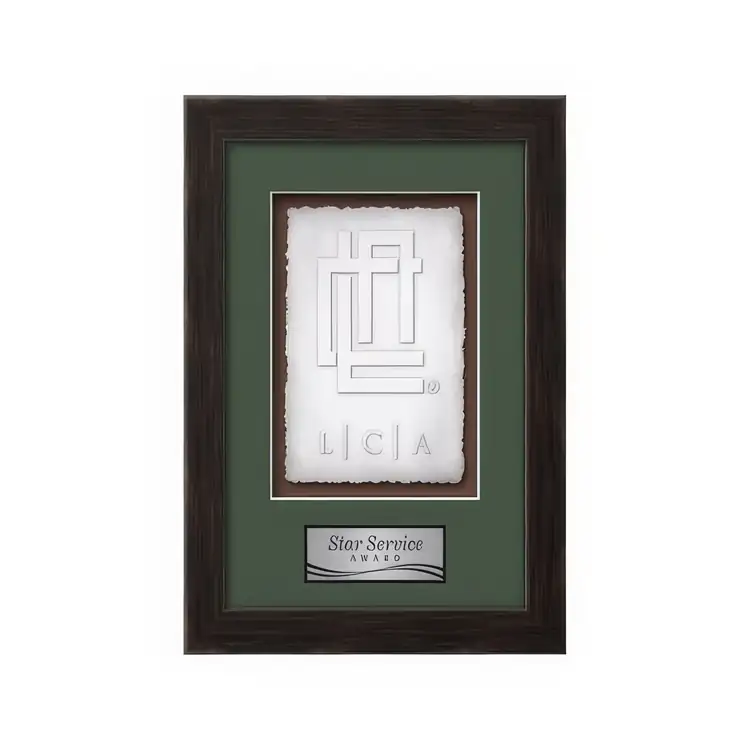 Waterleaf Eldridge Cast Paper Framed Award #23