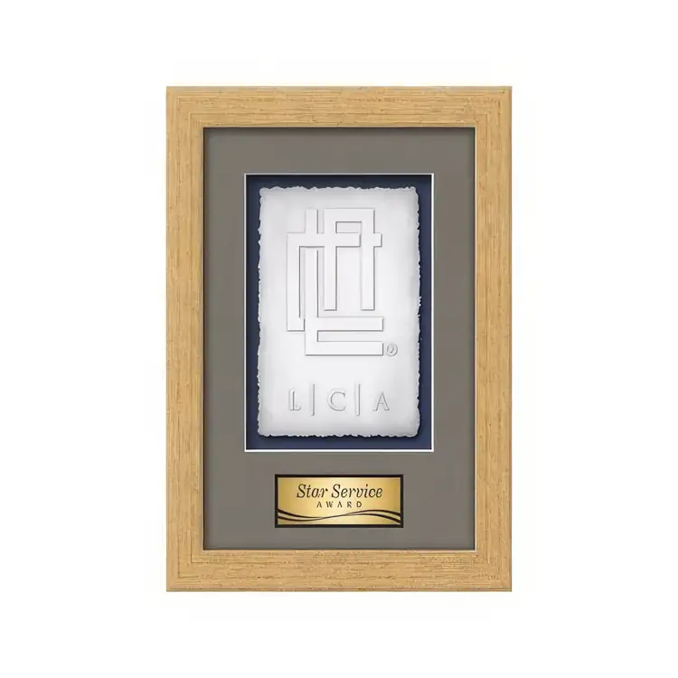 Waterleaf Eldridge Cast Paper Framed Award #26
