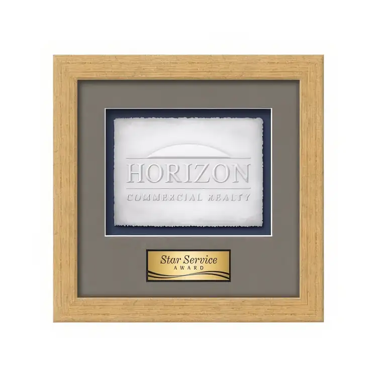 Waterleaf Eldridge Cast Paper Framed Award #28