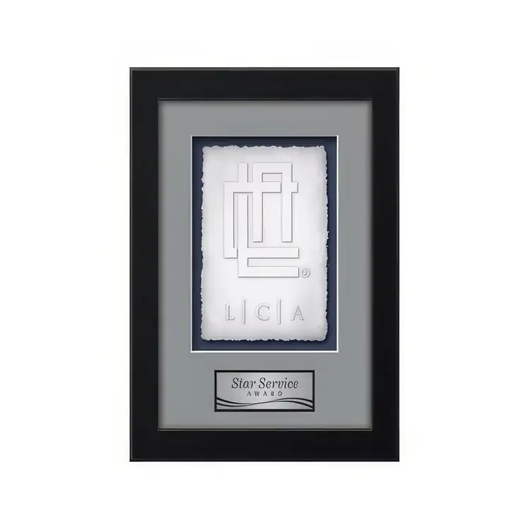 Waterleaf Eldridge Cast Paper Framed Award #5
