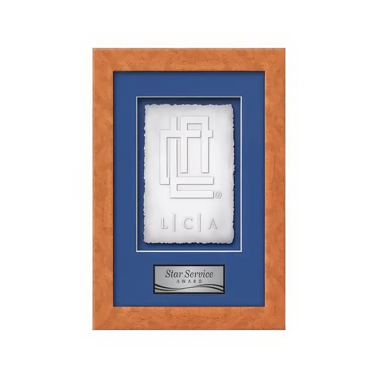 Waterleaf Eldridge Cast Paper Framed Award #8