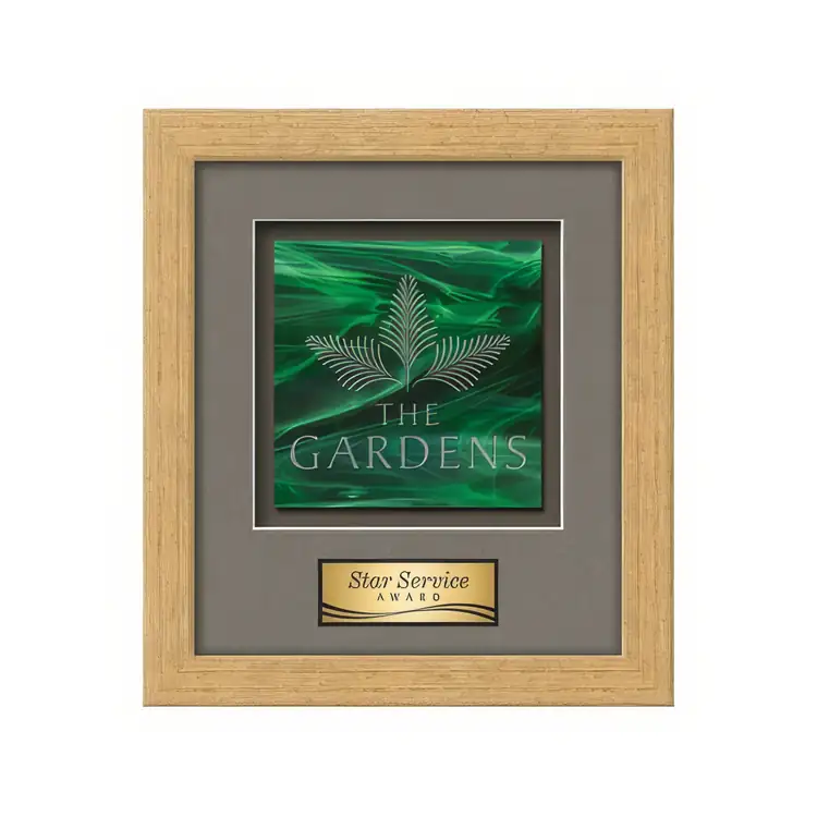 Waterleaf Eldridge Stained Glass Framed Award #12