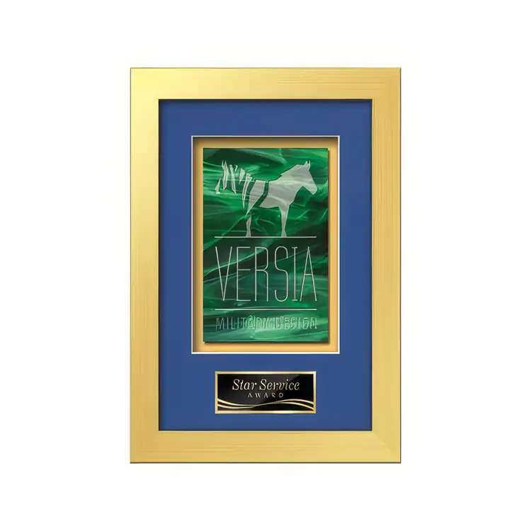 Waterleaf Eldridge Stained Glass Framed Award #13