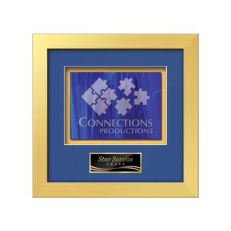 Waterleaf Eldridge Stained Glass Framed Award #15