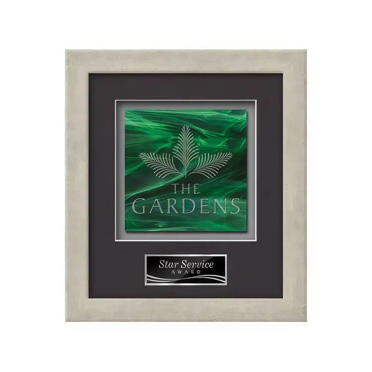 Waterleaf Eldridge Stained Glass Framed Award #20