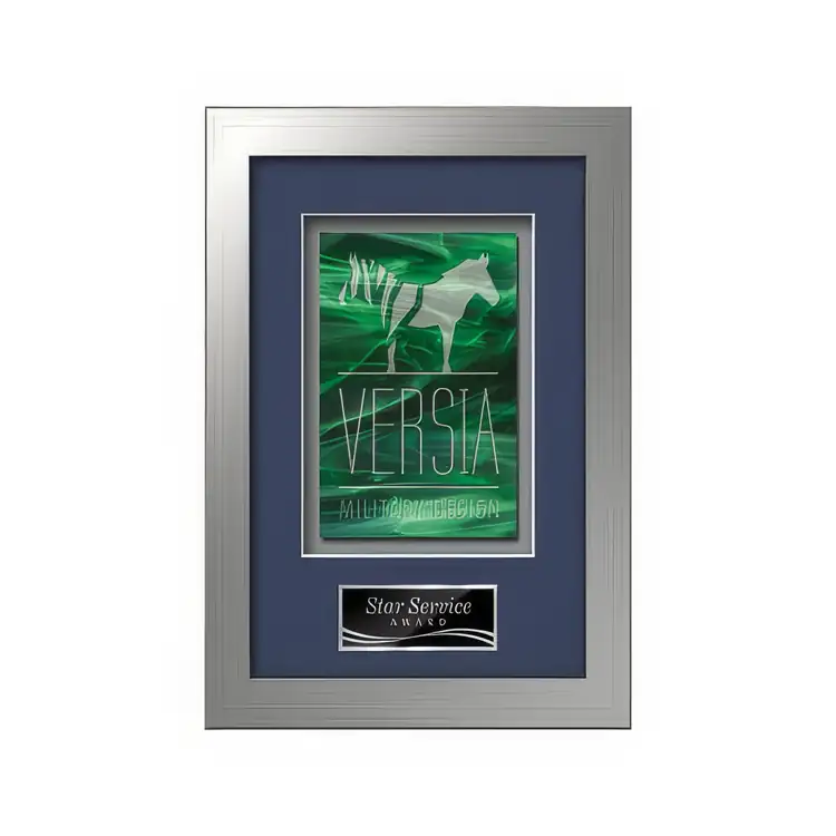 Waterleaf Eldridge Stained Glass Framed Award #21