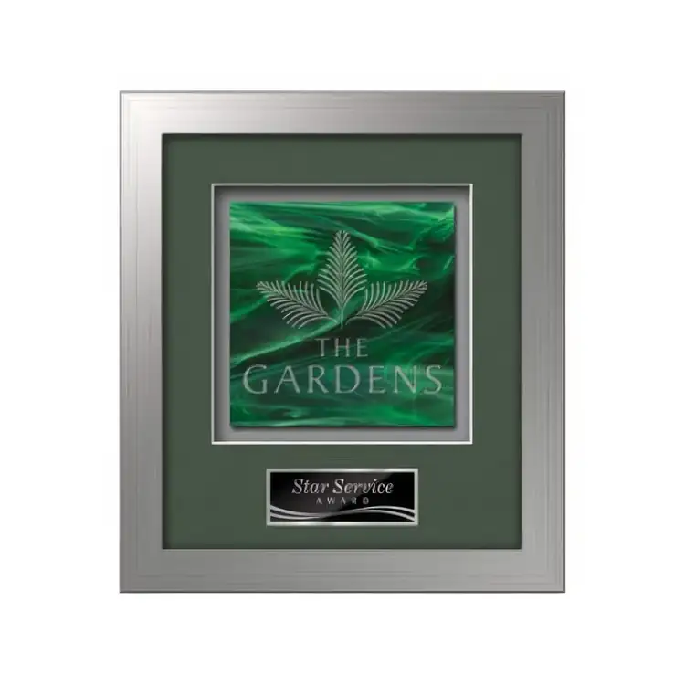 Waterleaf Eldridge Stained Glass Framed Award #22