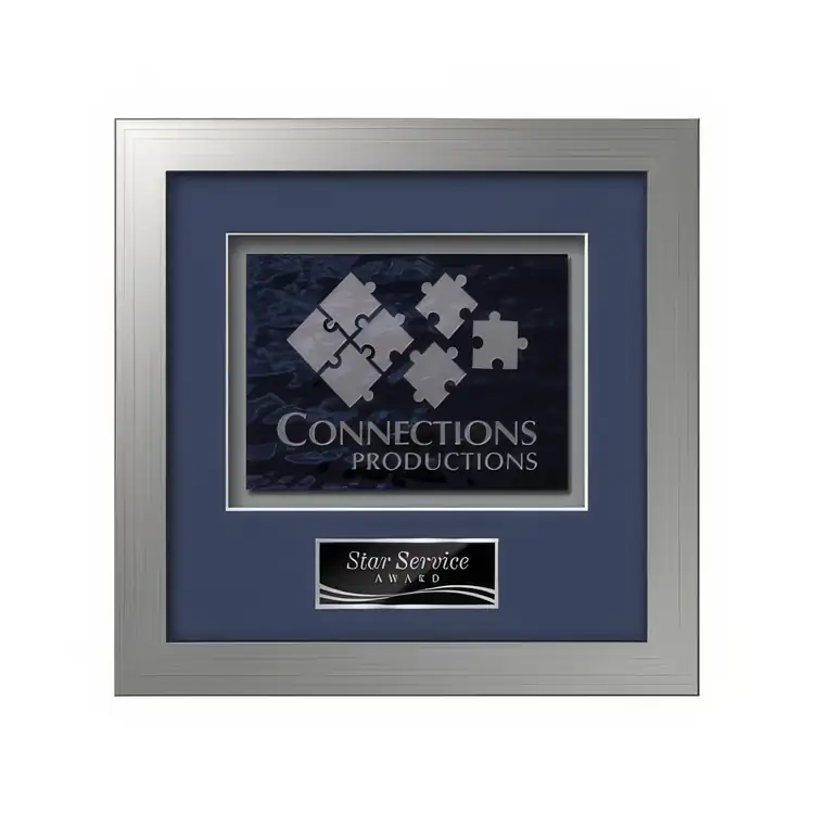 Waterleaf Eldridge Stained Glass Framed Award #23