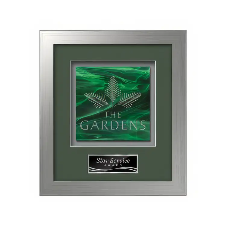 Waterleaf Eldridge Stained Glass Framed Award #24