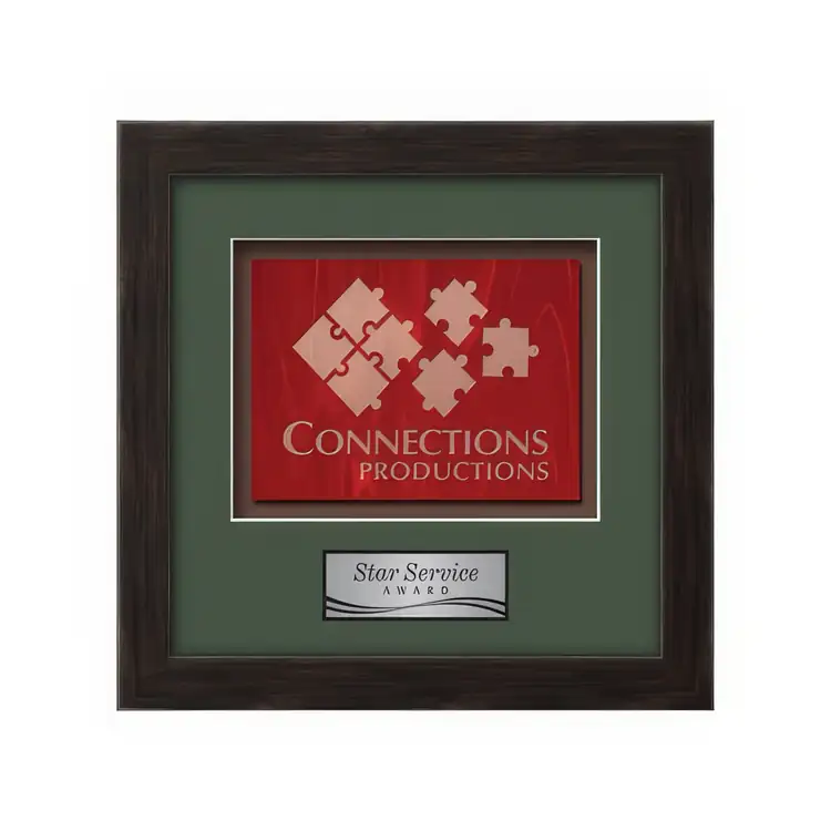 Waterleaf Eldridge Stained Glass Framed Award #27
