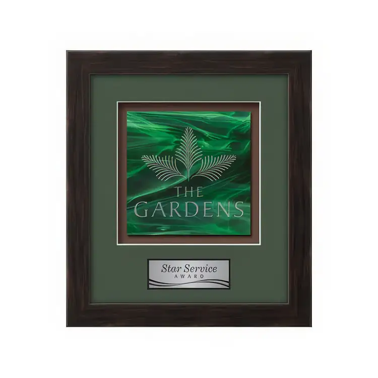 Waterleaf Eldridge Stained Glass Framed Award #28