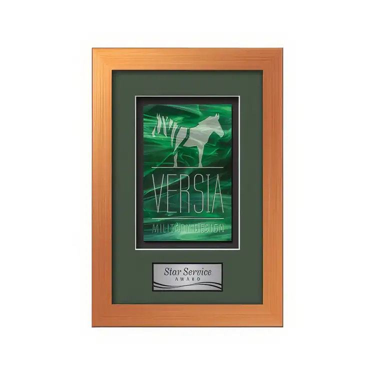 Waterleaf Eldridge Stained Glass Framed Award #29