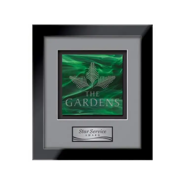 Waterleaf Eldridge Stained Glass Framed Award #3