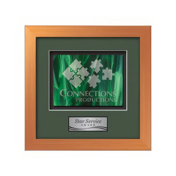 Waterleaf Eldridge Stained Glass Framed Award #31