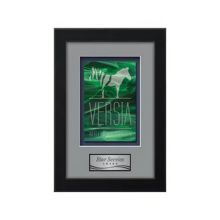 Waterleaf Eldridge Stained Glass Framed Award #33