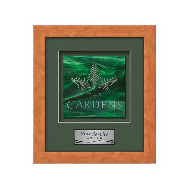 Waterleaf Eldridge Stained Glass Framed Award #8