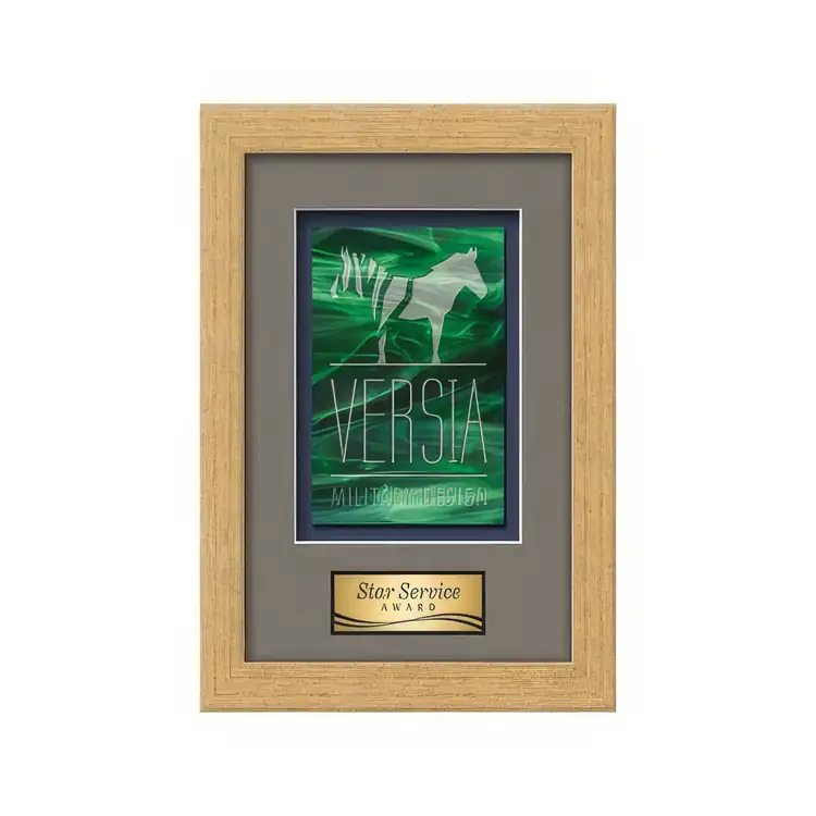 Waterleaf Eldridge Stained Glass Framed Award #9