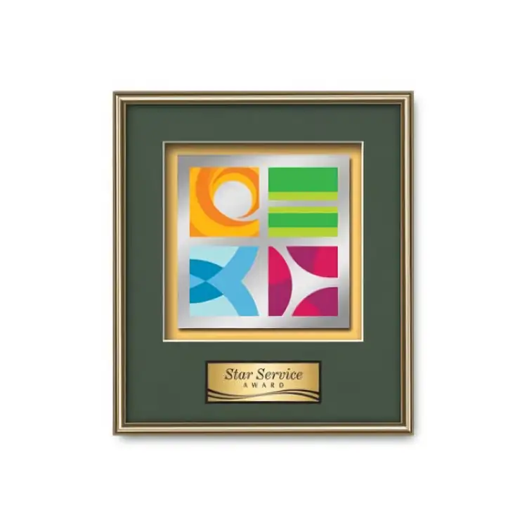 Waterleaf Fenestra Multicolor on Metal Framed Award #11