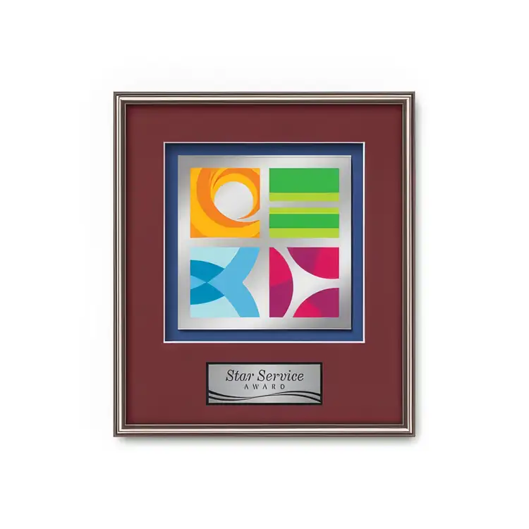 Waterleaf Fenestra Multicolor on Metal Framed Award #8