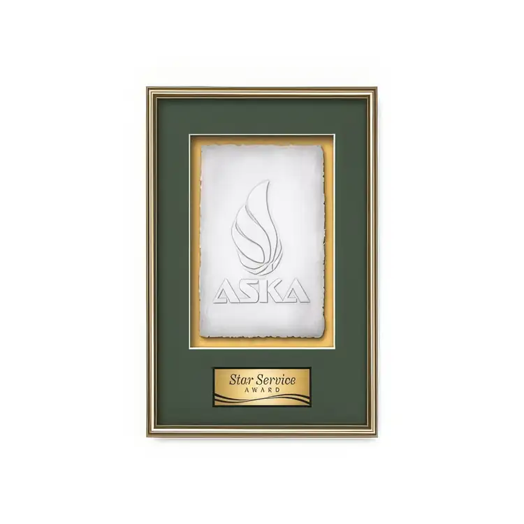 Waterleaf Fenestra Cast Paper Framed Award #11