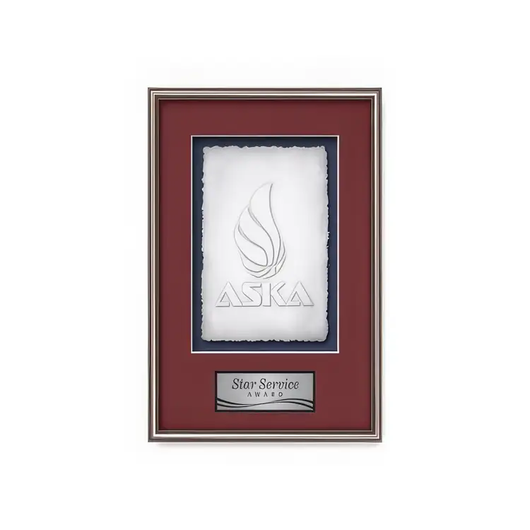 Waterleaf Fenestra Cast Paper Framed Award #5