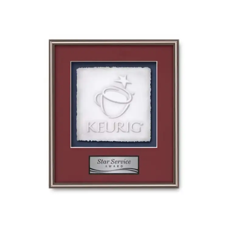 Waterleaf Fenestra Cast Paper Framed Award #6