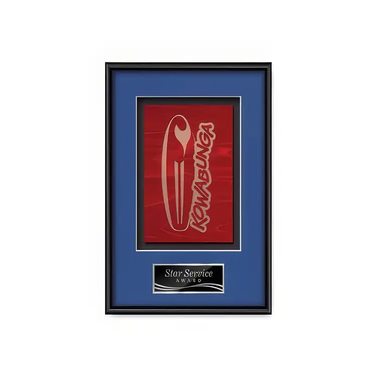 Waterleaf Fenestra Stained Glass Framed Award #10